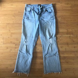 BDG Kick Flair High-Rise Ripped Cropped Jean, 29